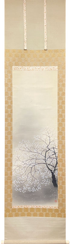 小谷津任牛 夕桜/掛け軸(Hanging scrolls) 絵画の買取 販売 鑑定 ...