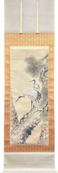 大橋翠石 松鶴之図