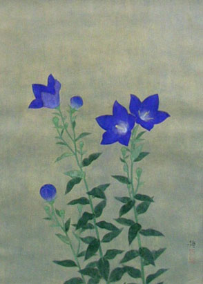 勝田哲 桔梗/Web書画ミュージアム/長良川画廊